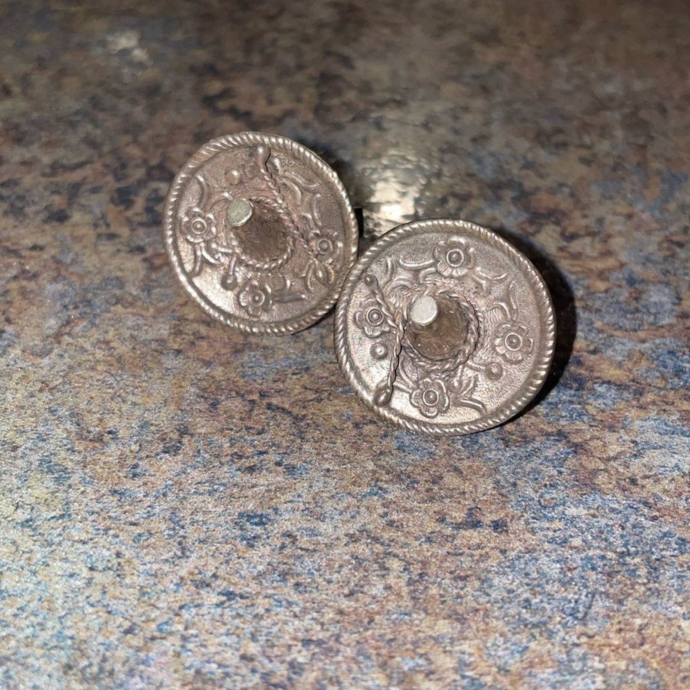 Vintage Silver 925 Mexico Sombrero Hat Cufflinks